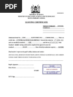 Editable Kenya Primary School Leaving Certificate | PDF