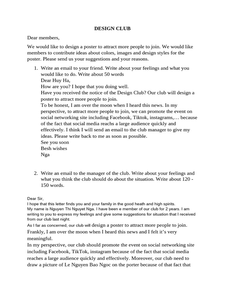 Design Club Poster Ideas Needed | PDF