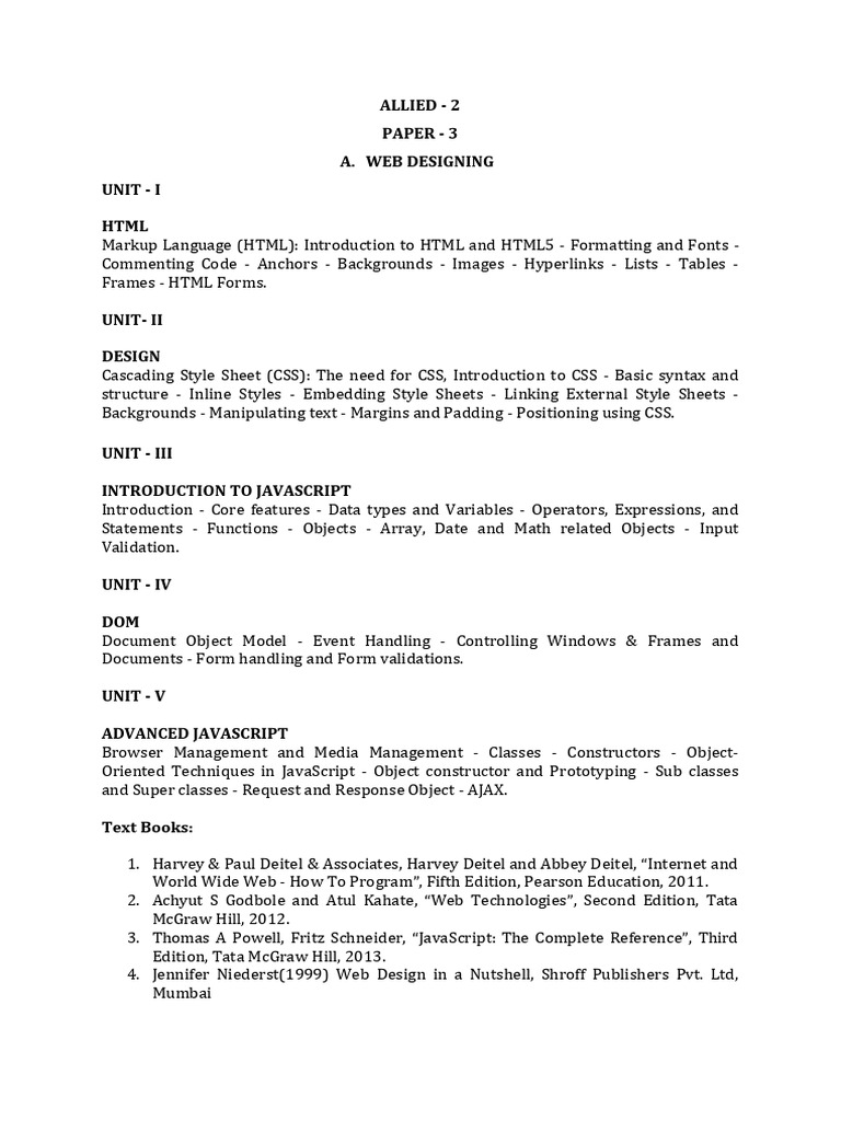 Web Design (5 Units) - 240327 - 100411 | PDF | Html | Hyperlink