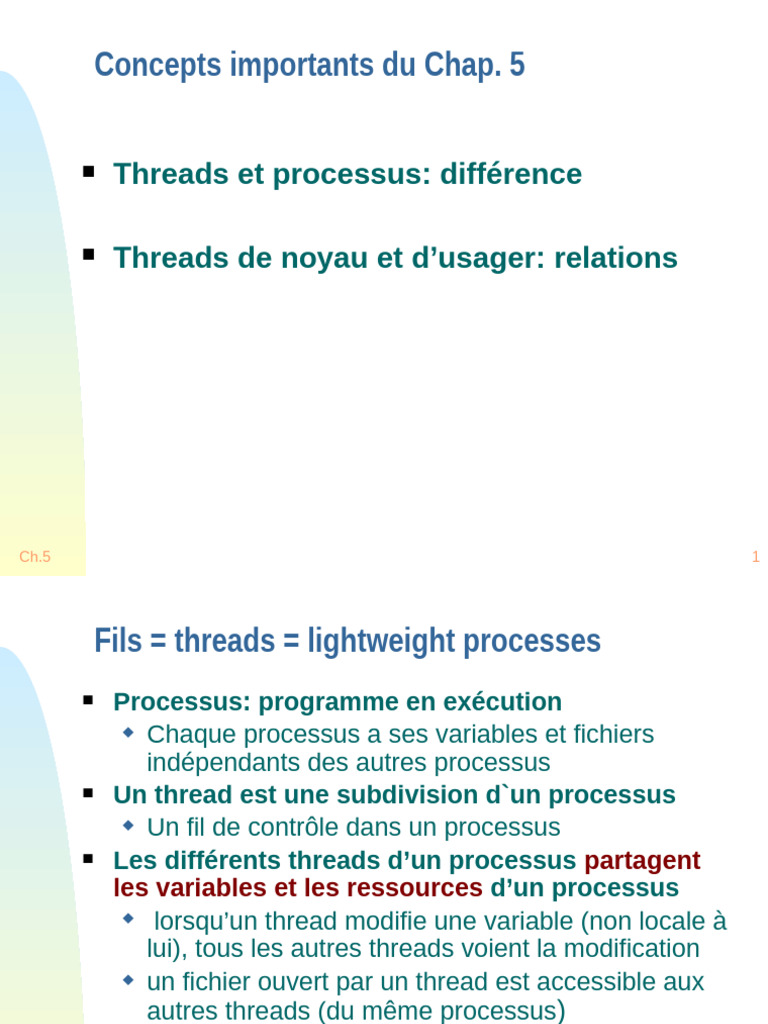 Différences entre Threads et Processus | PDF | Thread (informatique ...