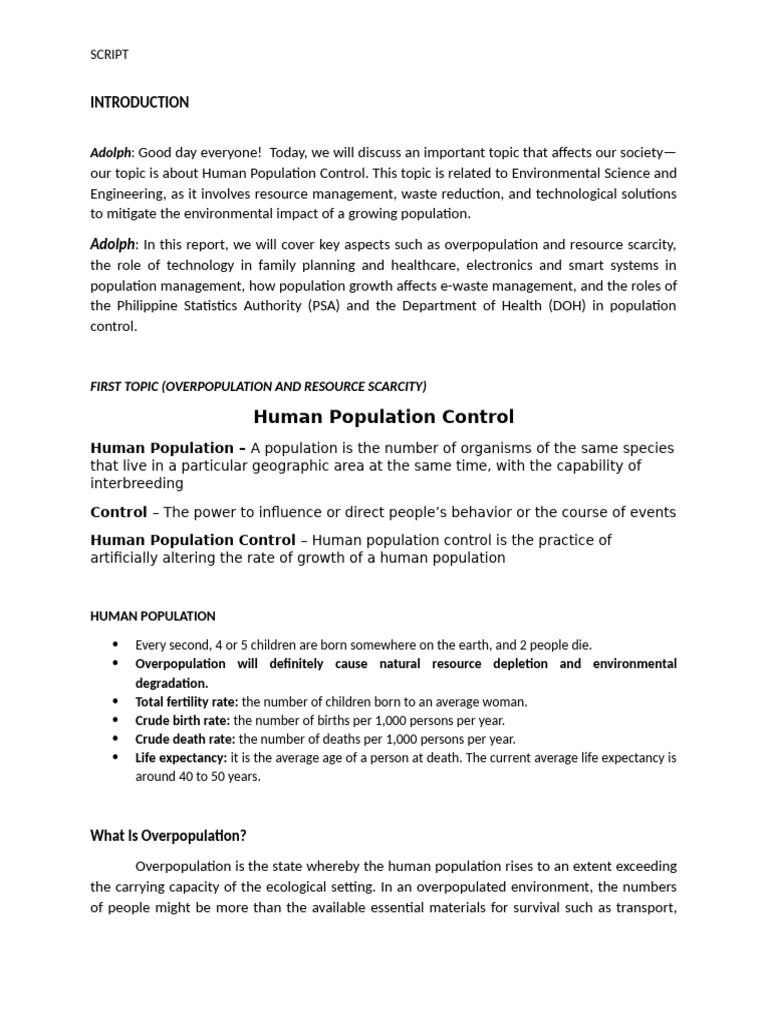 Human Population Control Strategies | PDF | Birth Control | Family Planning