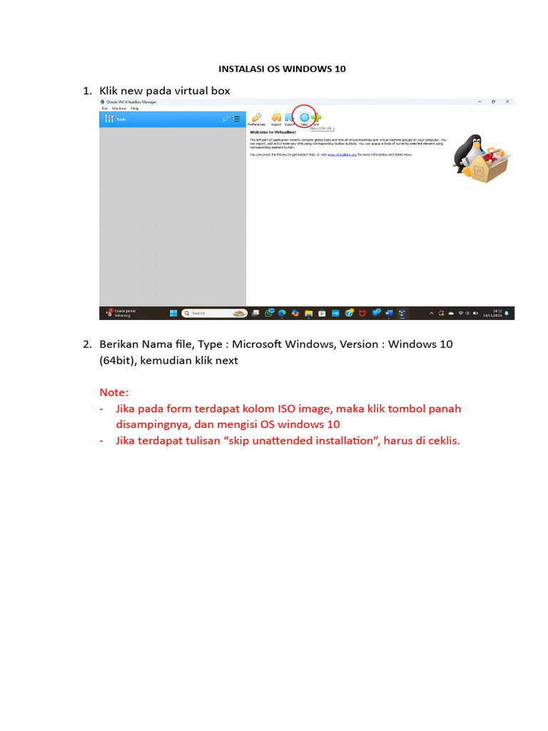 Panduan Instalasi Windows 10 di VirtualBox | PDF