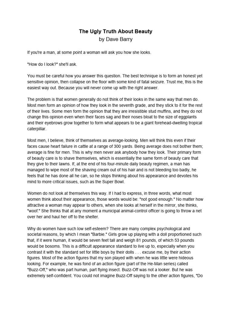 The Ugly Truth About Beauty | PDF | Beauty