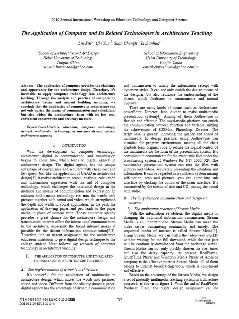 The Application of Computer and Its Related Technologies in ...