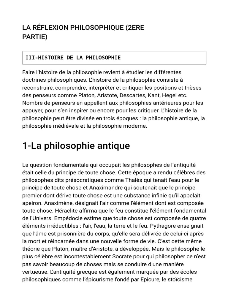 Origines de la réflexion philosophique | PDF | Science | Dieu