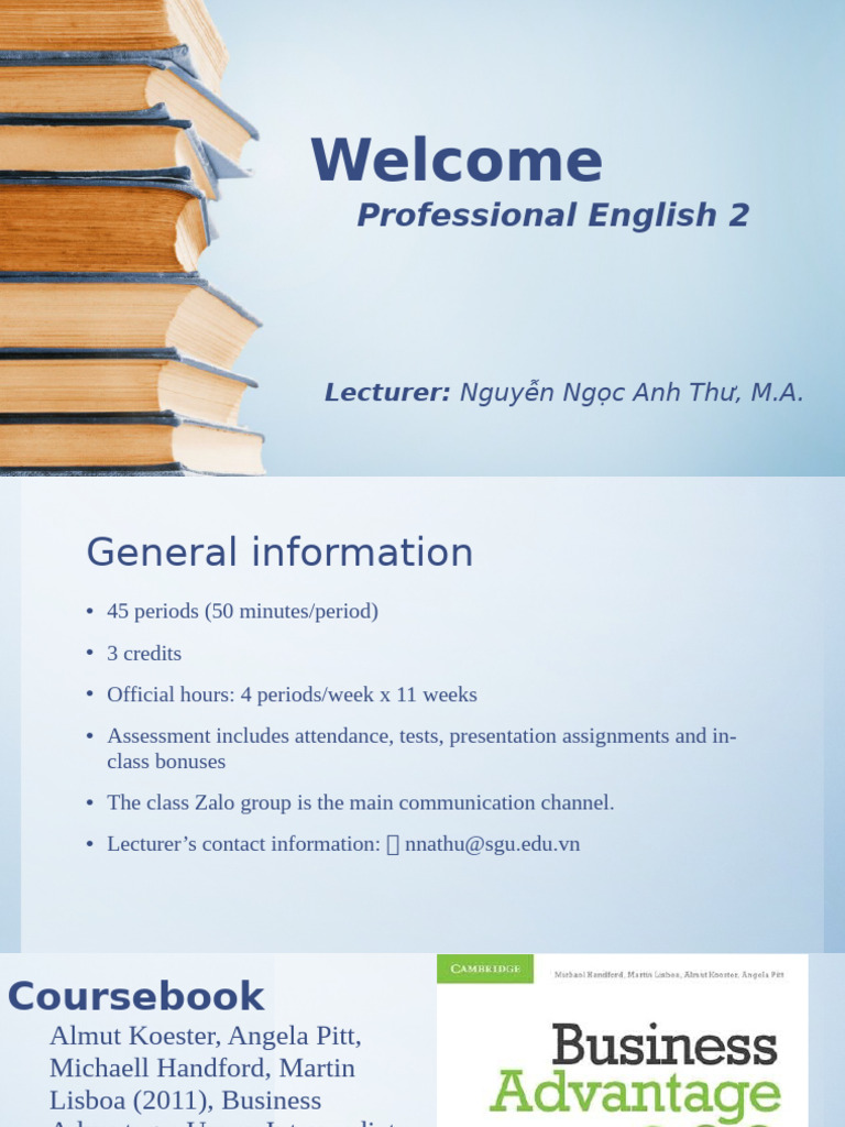 Professional English Course Overview | PDF | Learning | Cognition