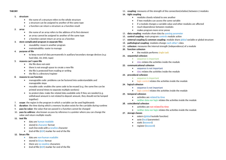 Theory | PDF | Computer Program | Programming