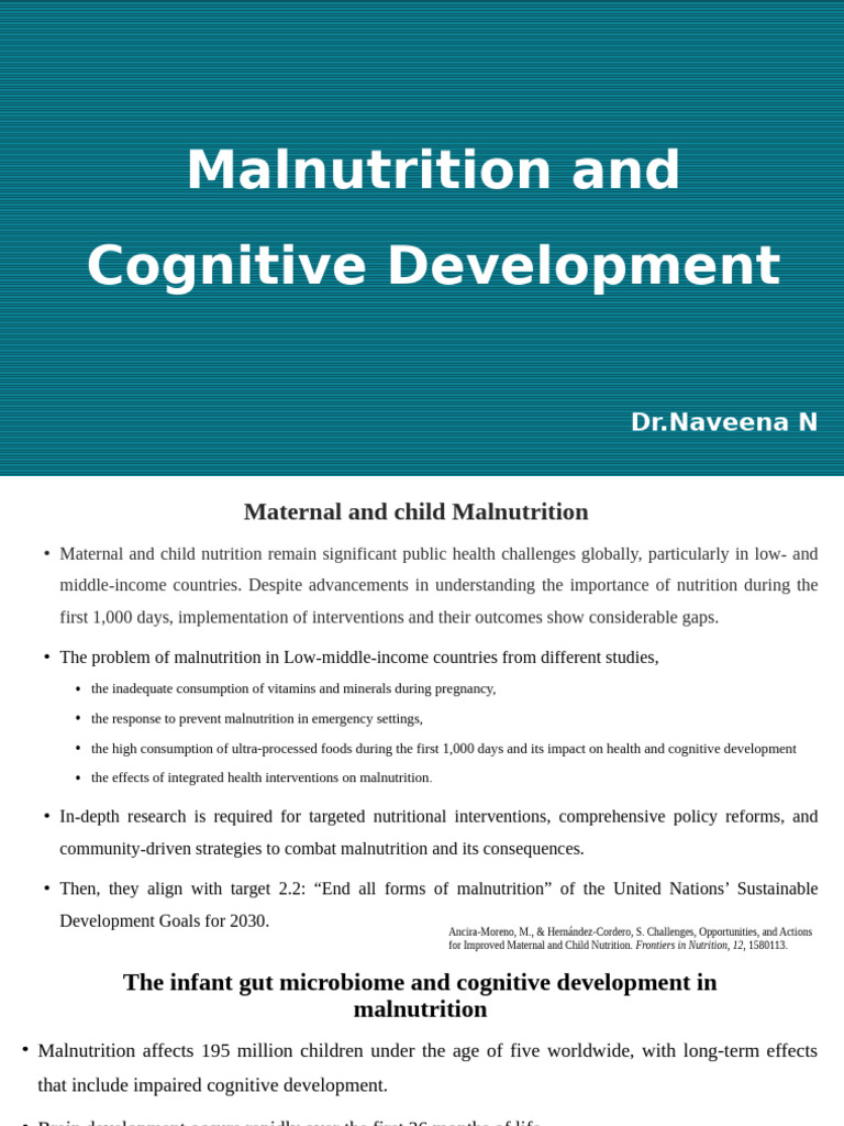 Malnutrtion and Cognitive Development | PDF | Malnutrition | Human ...
