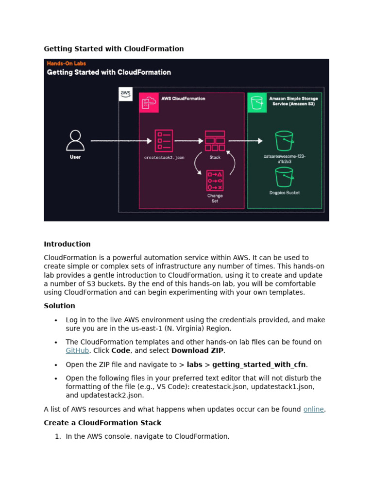 CloudFormation Hands-On Lab Guide | PDF | Amazon Web Services ...
