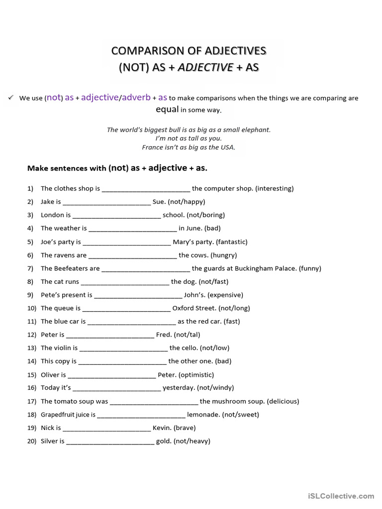 Adjective Comparison Guide | PDF | Linguistic Morphology | Syntax