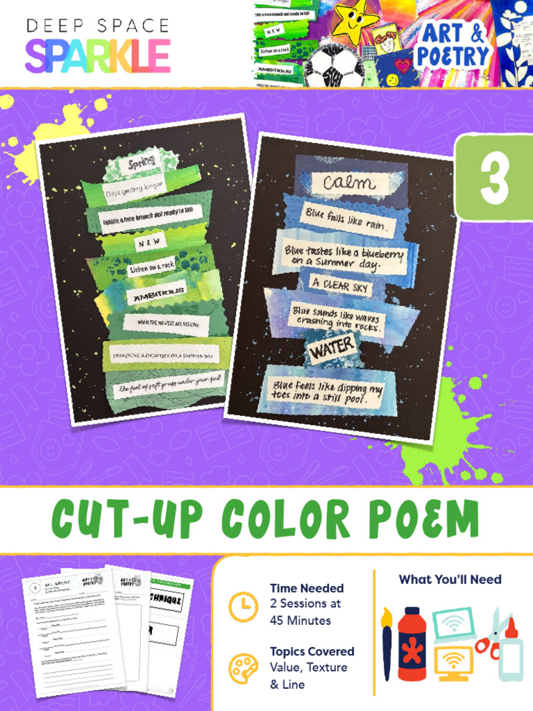 Cut-Up Color Poem Activity Guide | PDF | Poetry | Paintings