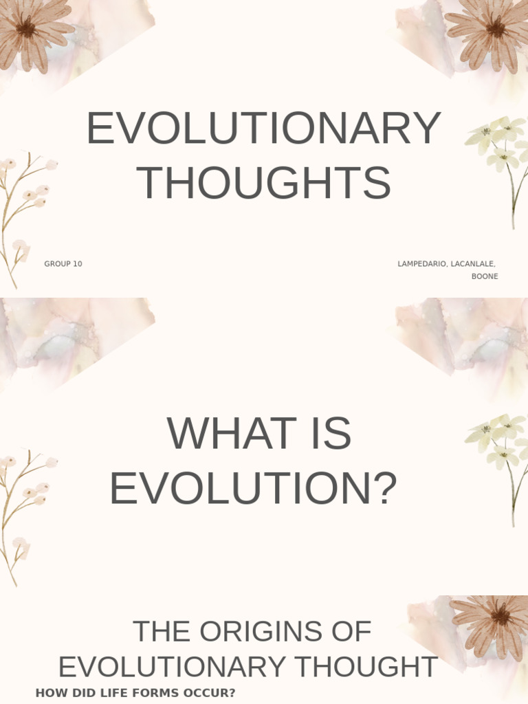 Origins of Evolutionary Thought Explained | PDF | Evolution | Natural ...