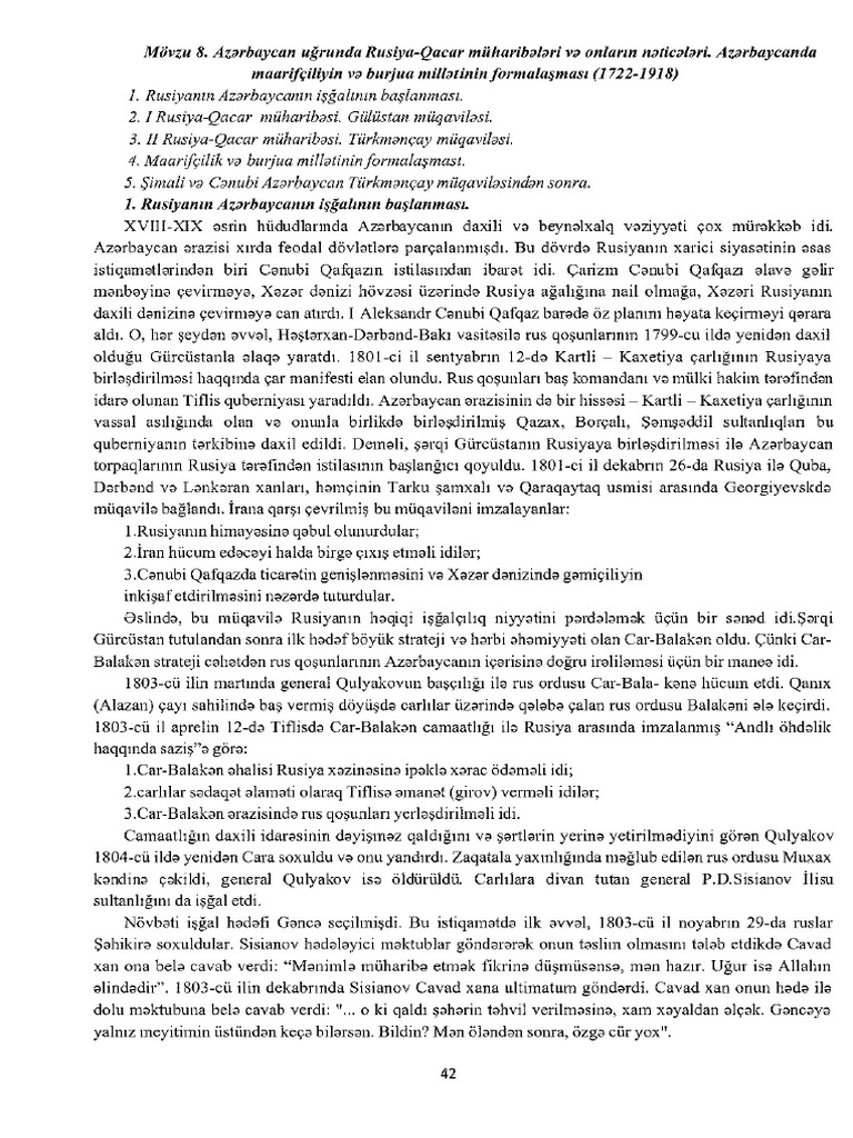 Azərbaycan XIX ƏSRDƏ | PDF