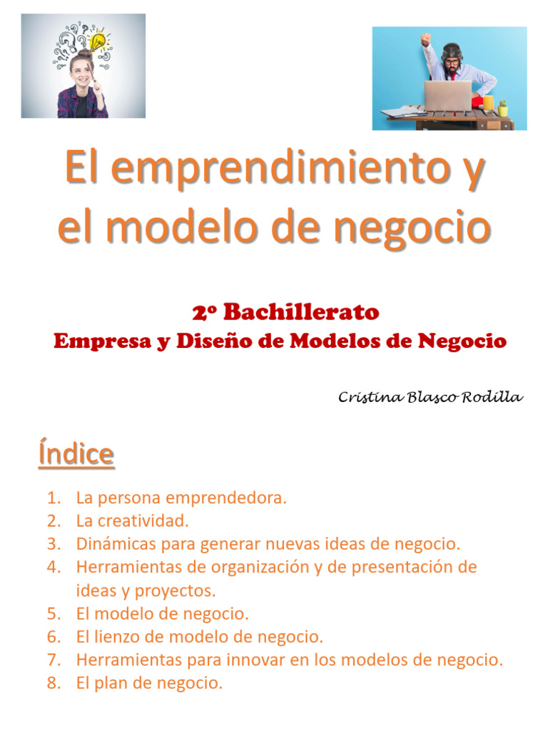 Emprendimiento y Modelos de Negocio | PDF | Iniciativa empresarial ...