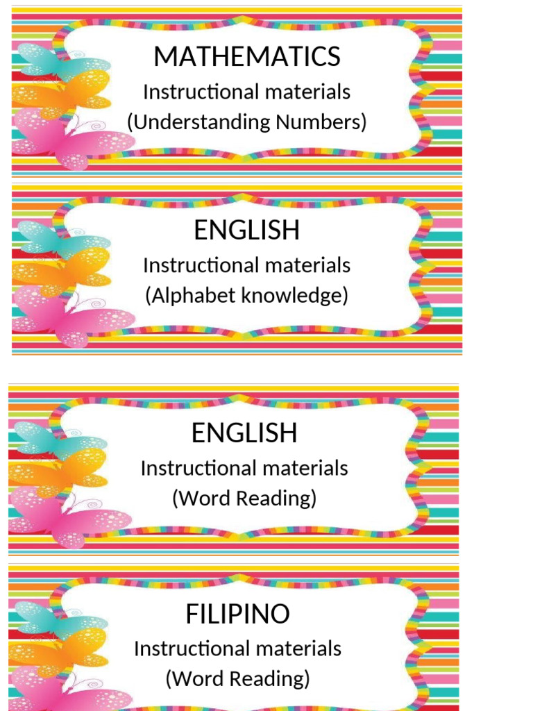 Instructional Materials for Language & Math | PDF