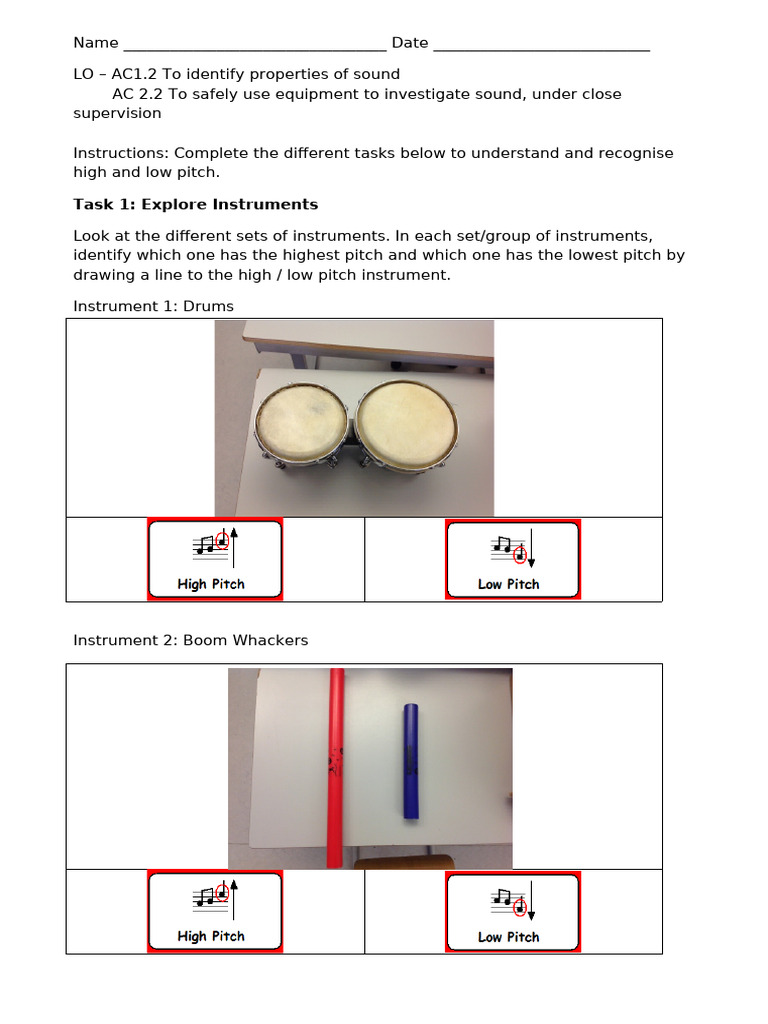 E2 - Investigate Pitch | PDF