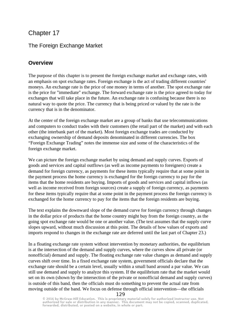 Pugel 16e Chap017 IM | PDF | Exchange Rate | Foreign Exchange Market