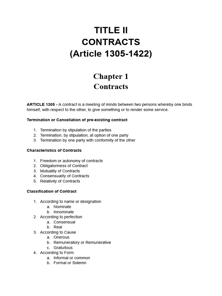Chapter 6&7 Obli Reviewer | PDF | Offer And Acceptance | Contract Law