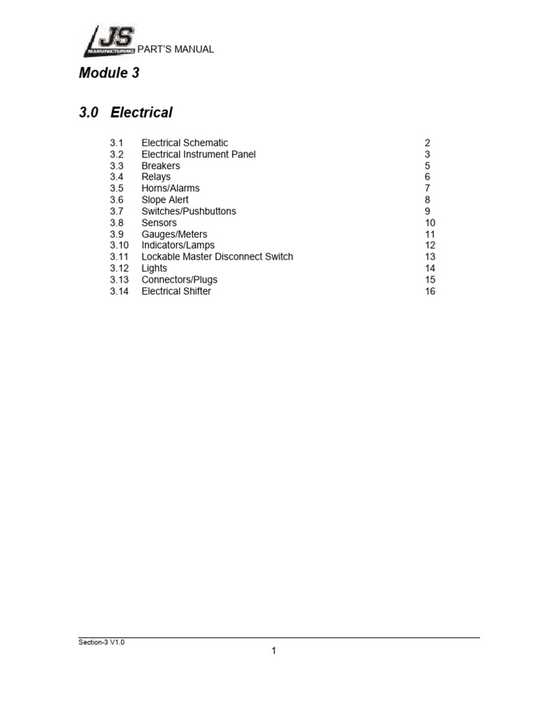 Electrical Panel Components List | PDF | Electrical Connector | Switch