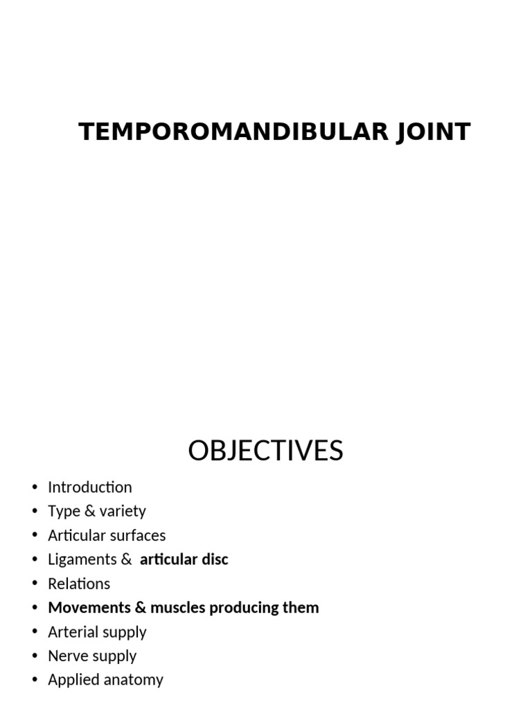 Temporomandibular Joint | PDF | Musculoskeletal System | Human Head And ...