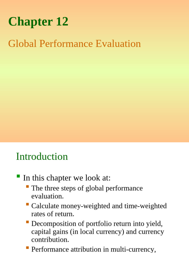 Performance Attribution in GPE | PDF | Financial Risk | Sharpe Ratio