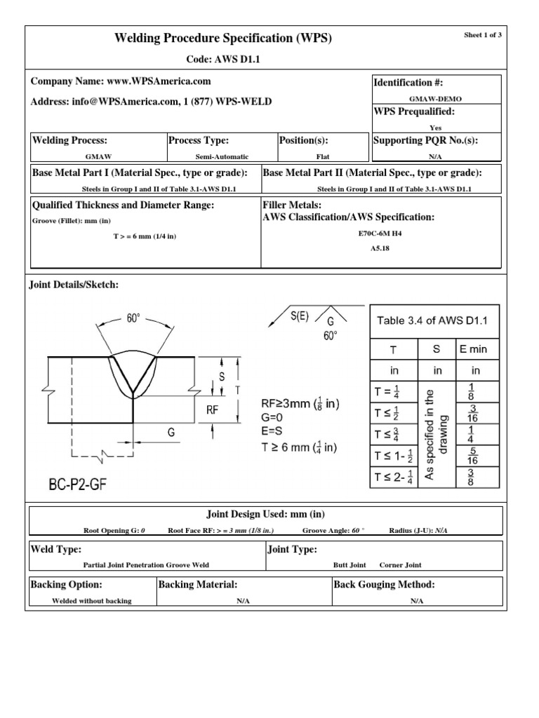 Sample Wps Electric Heating Welding