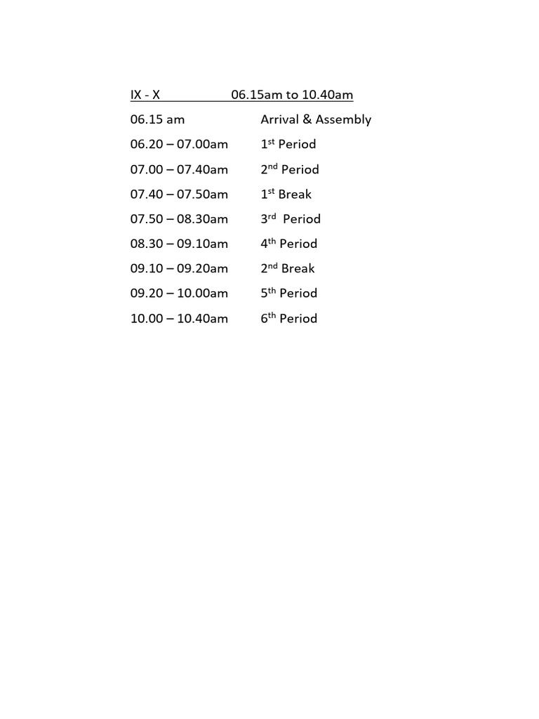 Morning Class IX & X Saturday | PDF