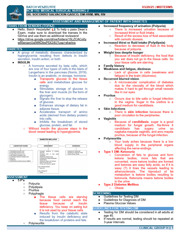 Diabetes Assessment and Management Guide | PDF | Glycated Hemoglobin ...