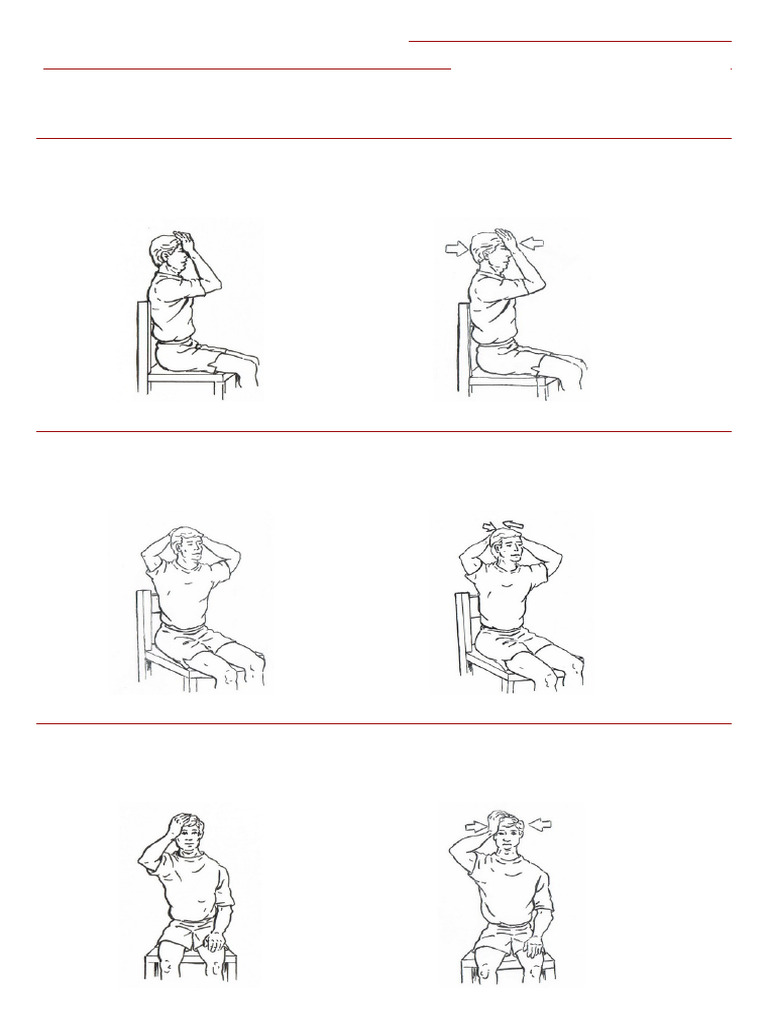 Ejercicios Isométricos para el Cuello | PDF