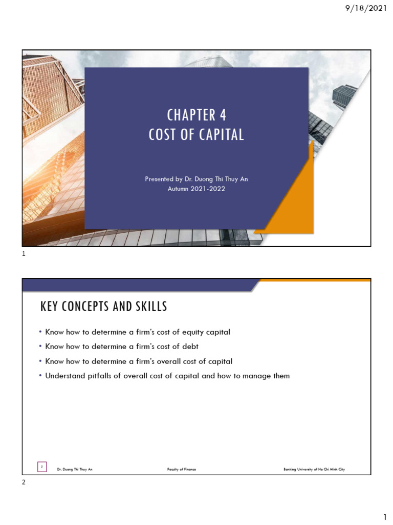 Understanding Cost of Capital | PDF | Cost Of Capital | Discounted Cash ...