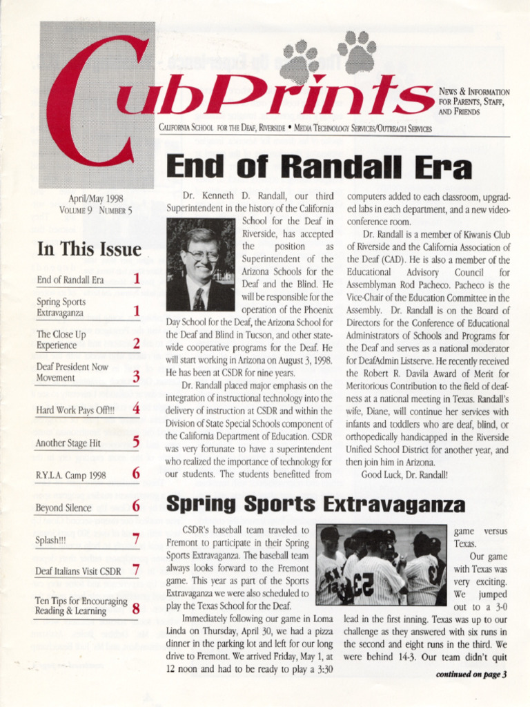 Cub Prints April May 1998 | PDF