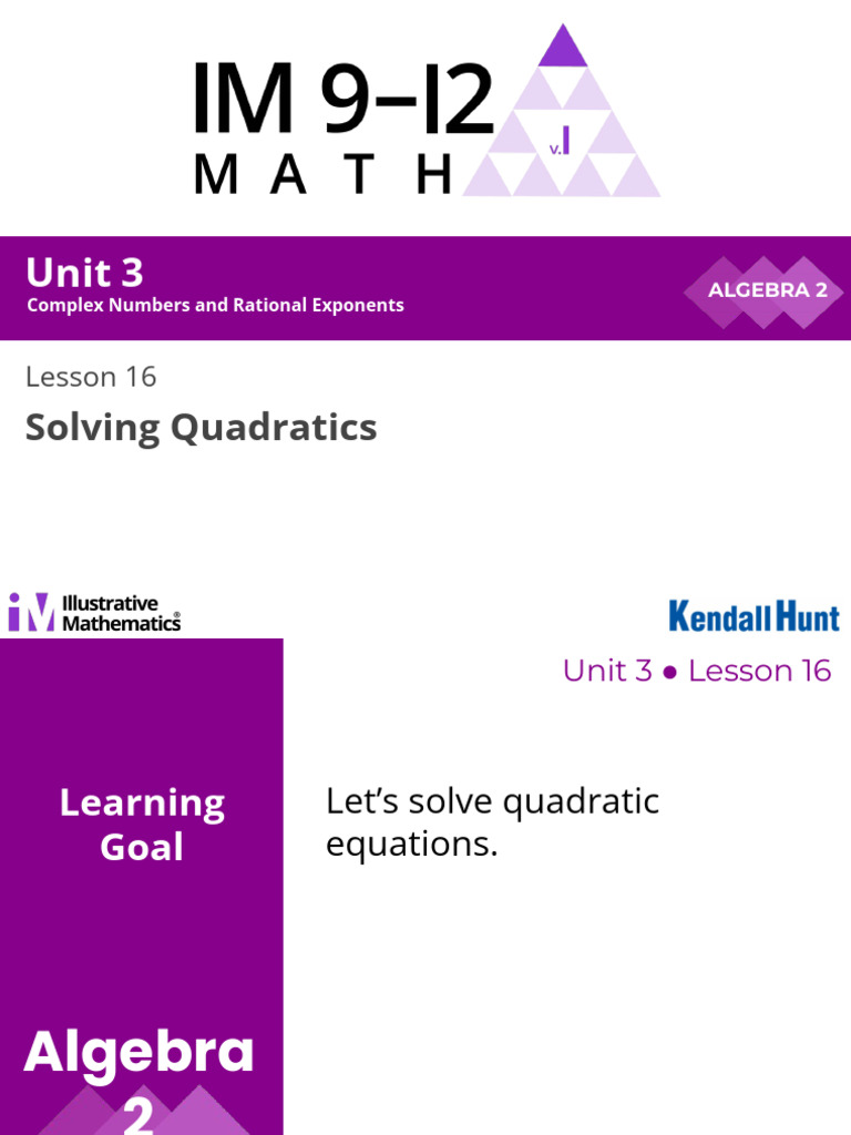 Unit+3-Lesson+16+BHS+2024+(1) | PDF | Quadratic Equation | Mathematical ...