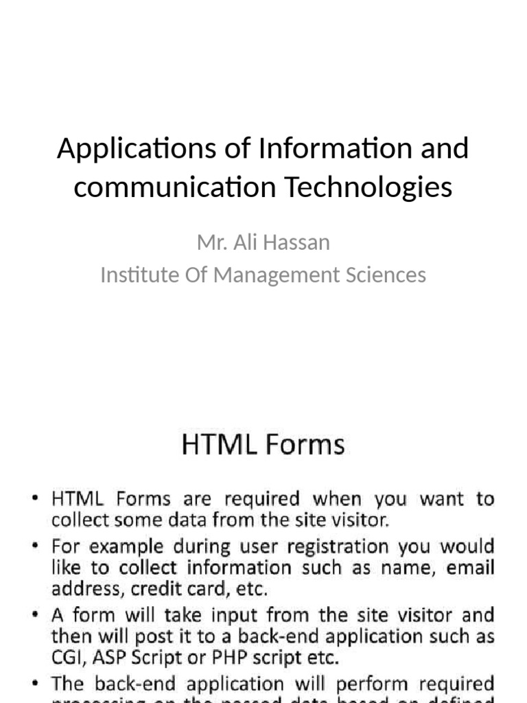 ICT Applications in Management Sciences | PDF