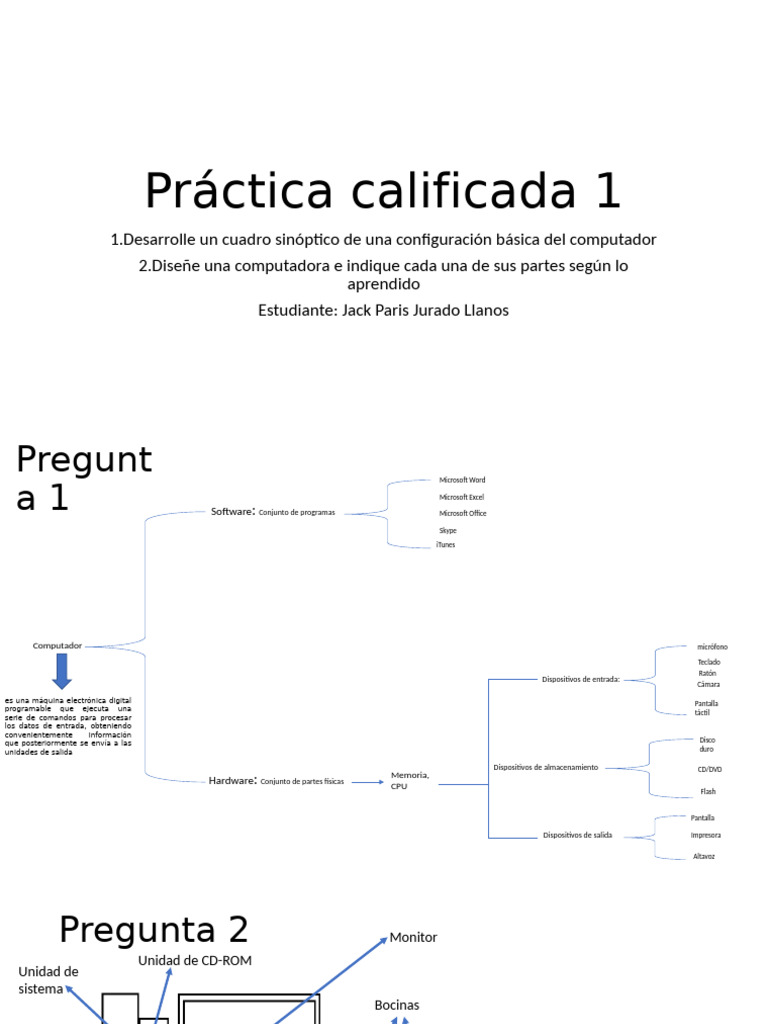 Práctica Calificada 1 | PDF | Hardware de la computadora | Tecnologías ...
