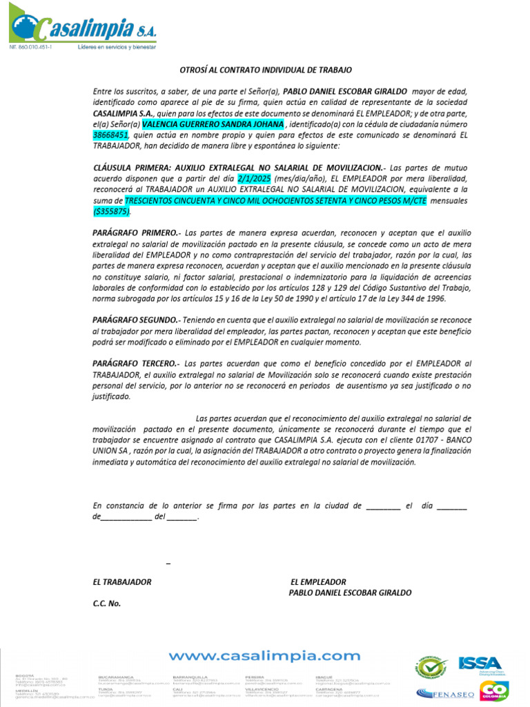 Auxilio Extralegal de Movilización 2025 | PDF | Salario | Bancos