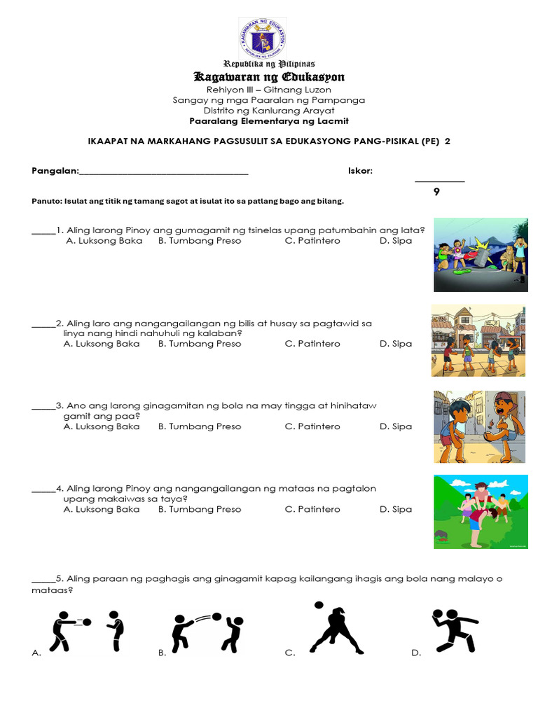 Pe 2 - 4TH Periodic Test | PDF