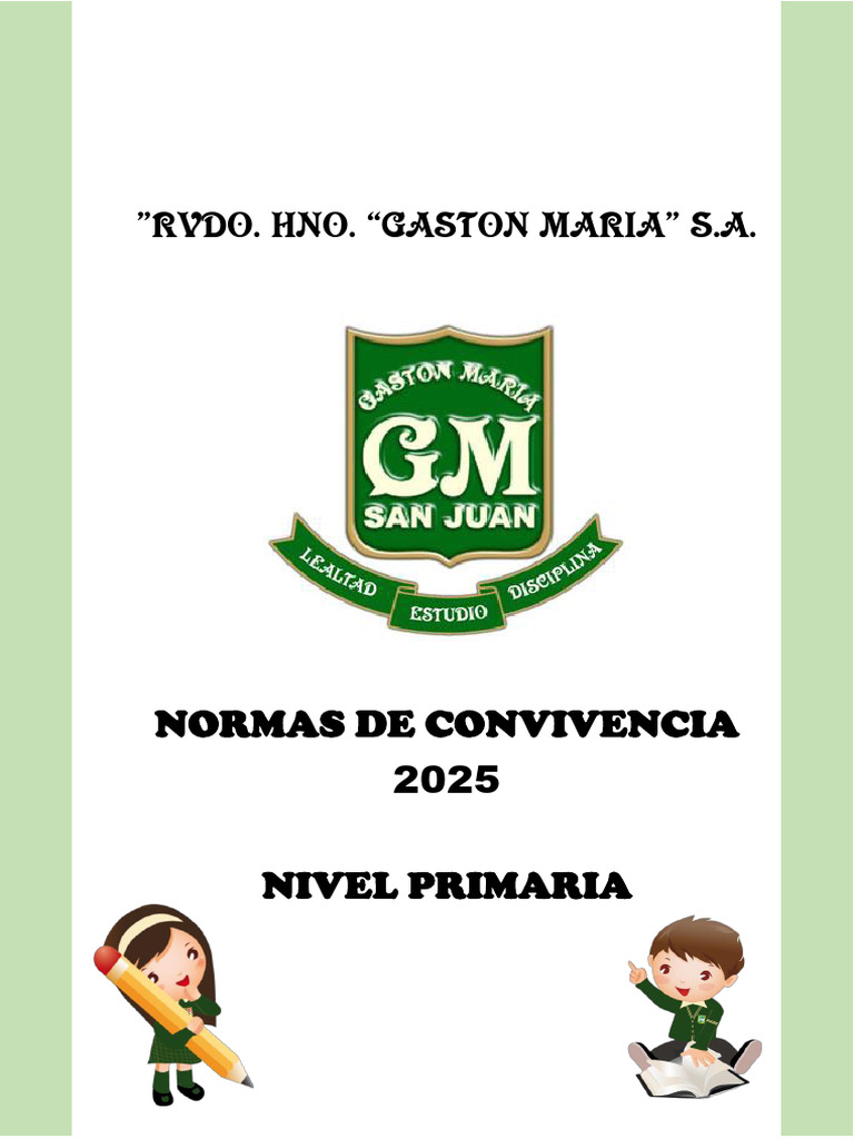 Normas de Convivencia en Primaria 2025 | PDF | Salón de clases | Violencia
