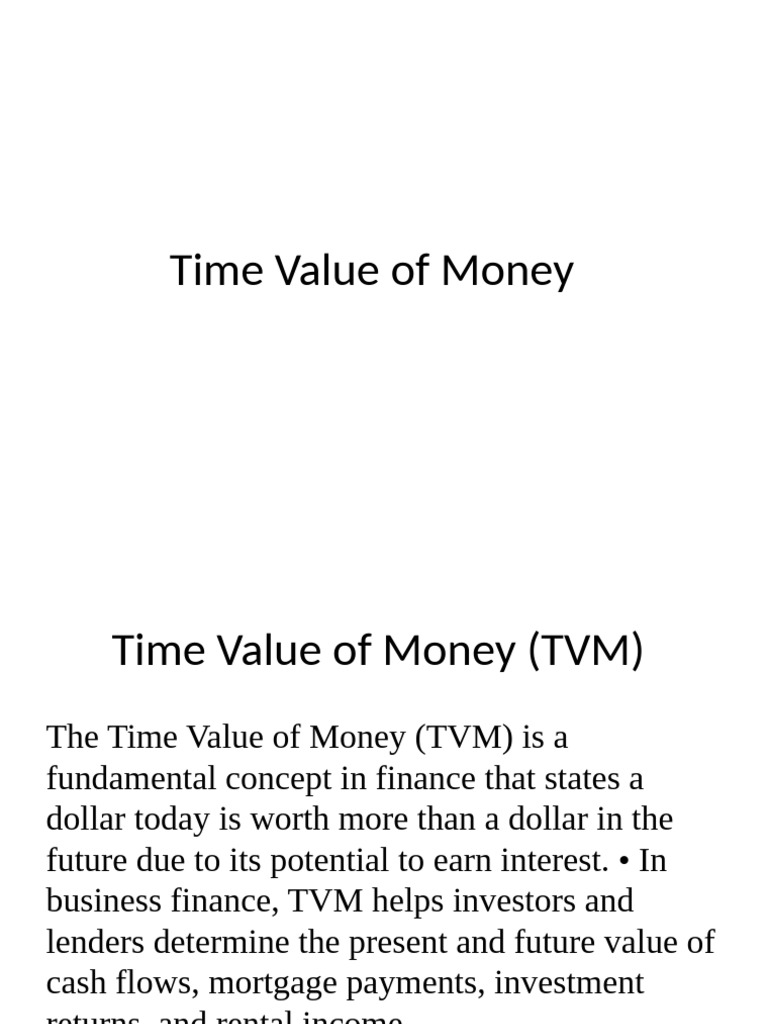 Understanding Time Value of Money Concepts | PDF | Time Value Of Money ...