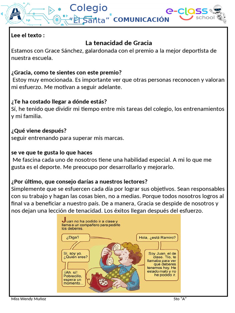 Tenacidad de Gracia: Éxito Deportivo | PDF