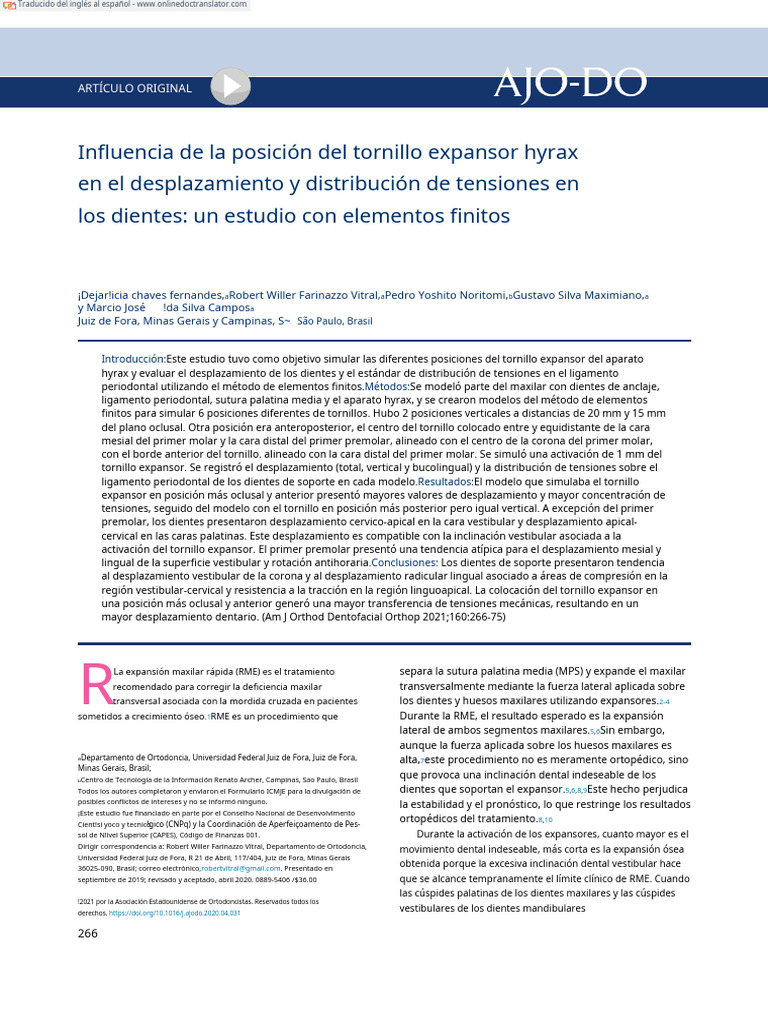 Influence of The Hyrax Expander Screw Position o - 2021 - American ...
