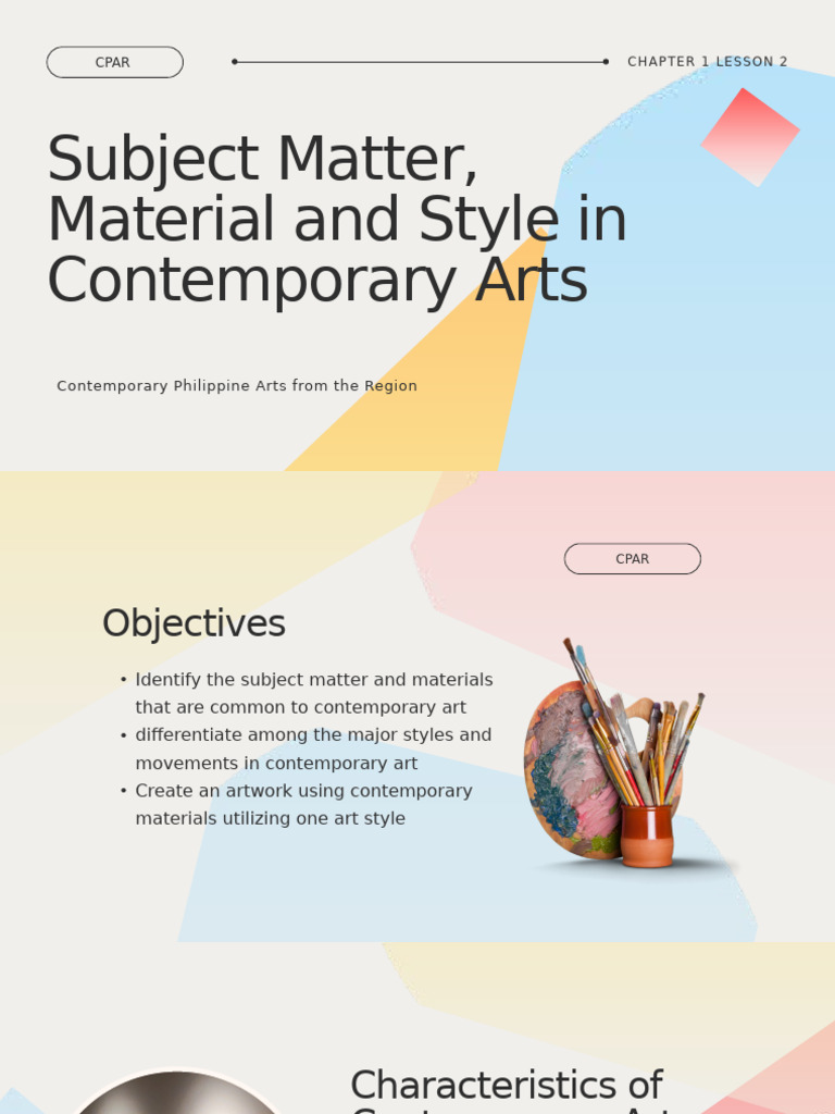 Understanding CPAR in Contemporary Art | PDF | Paintings | Contemporary Art