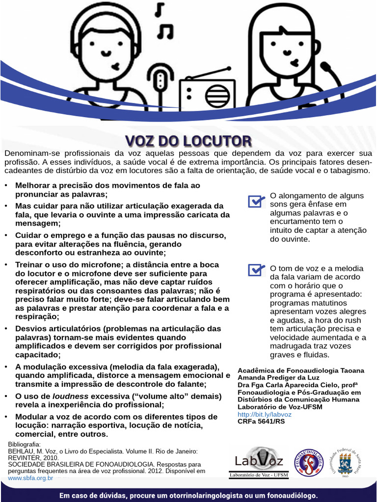 Cuidados Essenciais para Profissionais da Voz | PDF | Voz humana