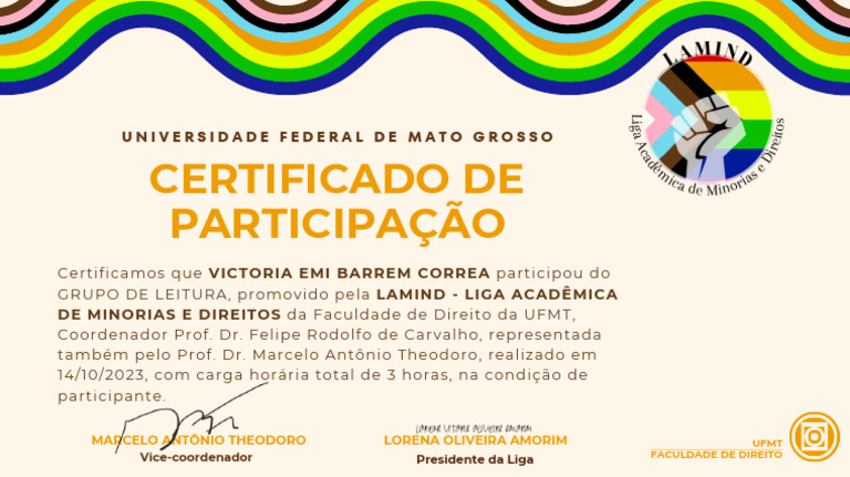Certificado de extensão | PDF