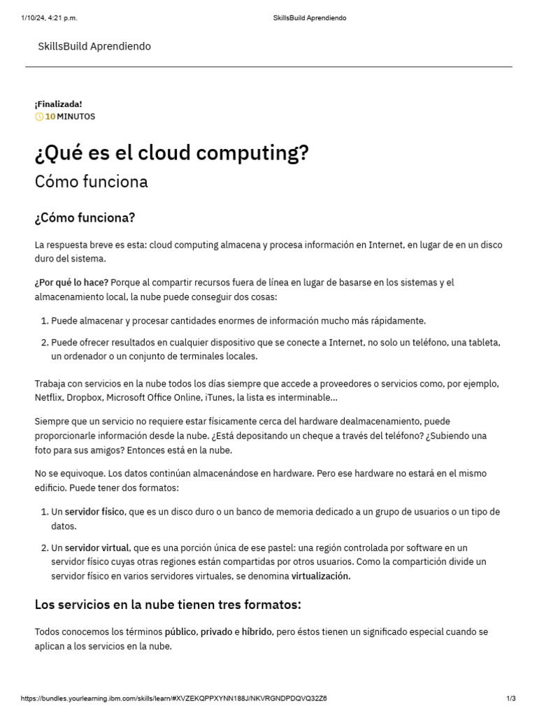 Introducción al Cloud Computing | PDF | Computación en la nube ...