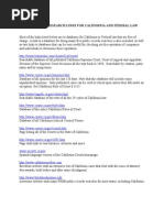FREE Legal Research Links for California and Federal law 
