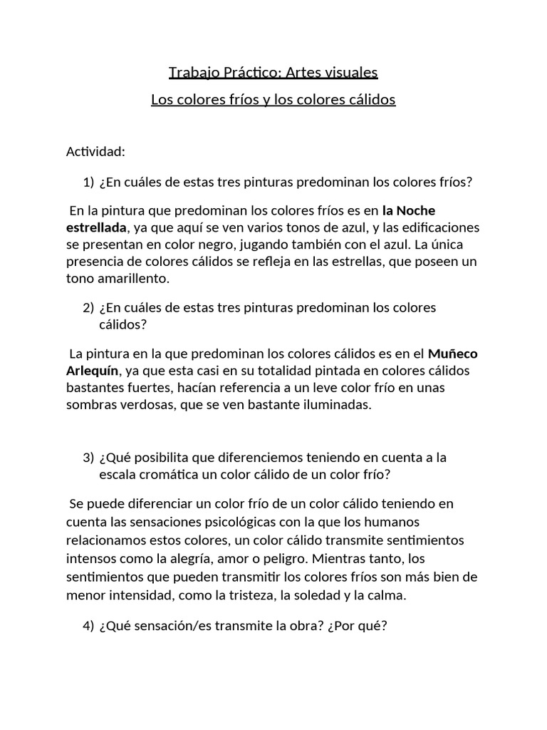 Trabajo Práctico de Artes Visuales | PDF