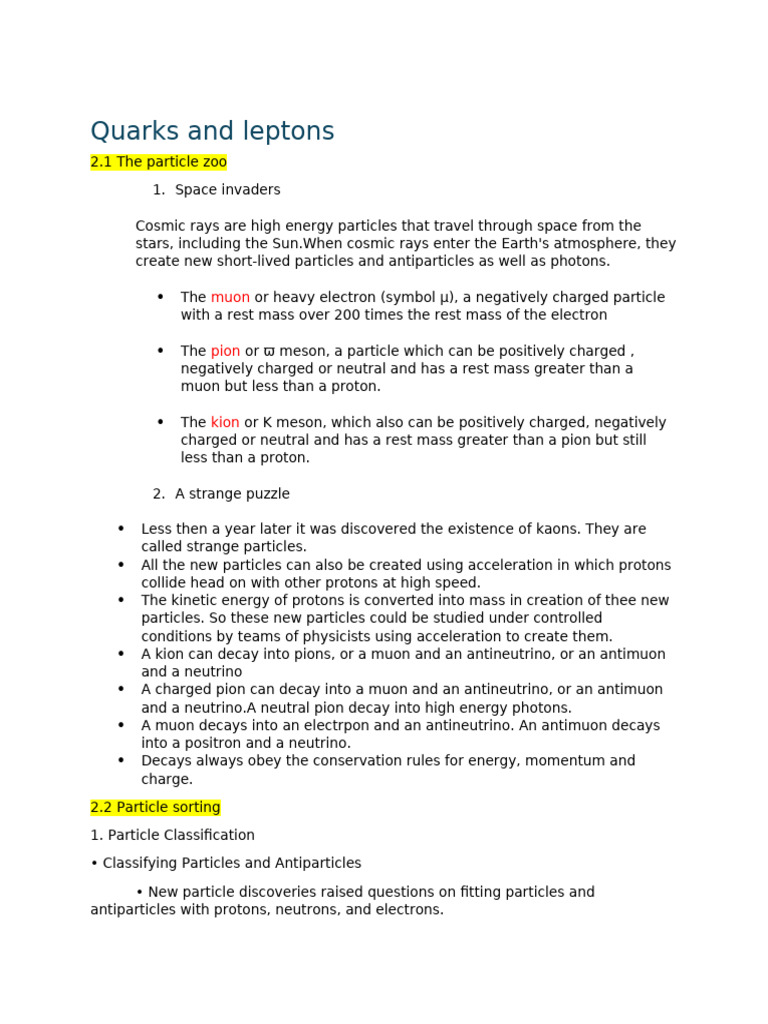 2 physics | PDF | Hadron | Quark