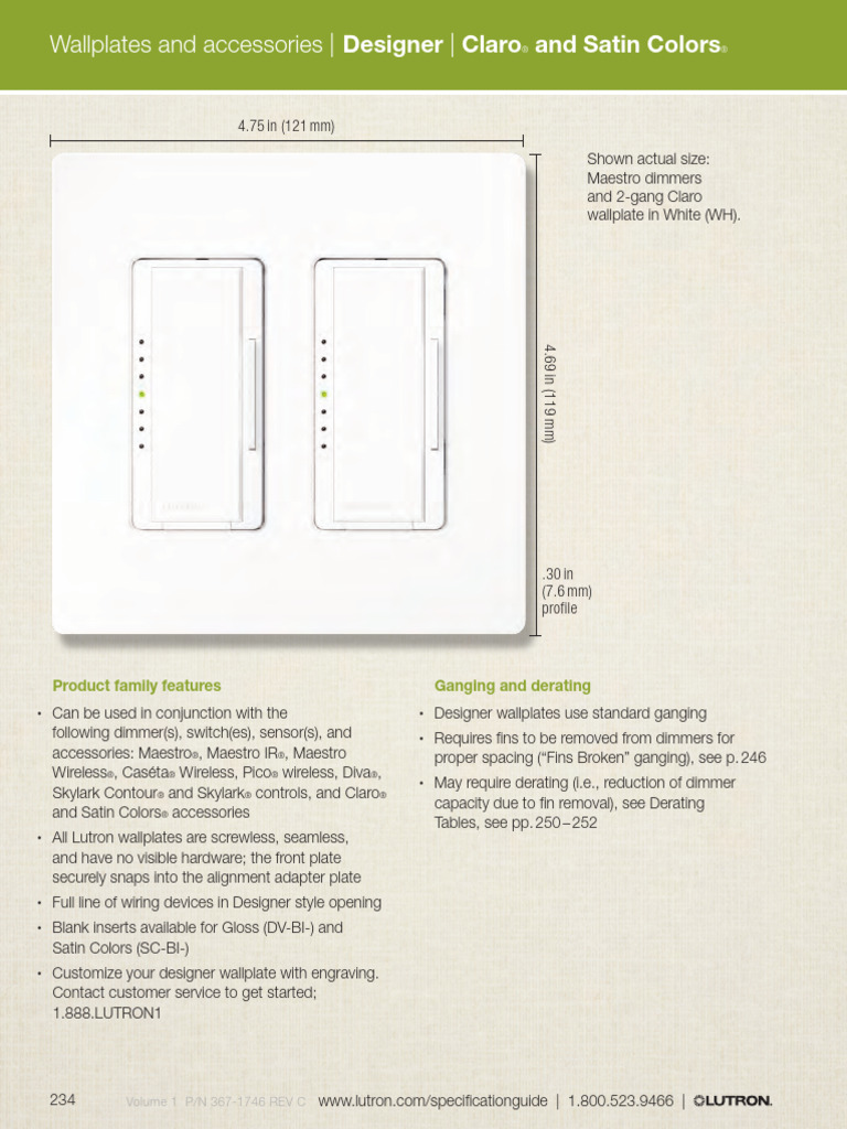 Lutron | PDF | Electrical Connector | Manufactured Goods