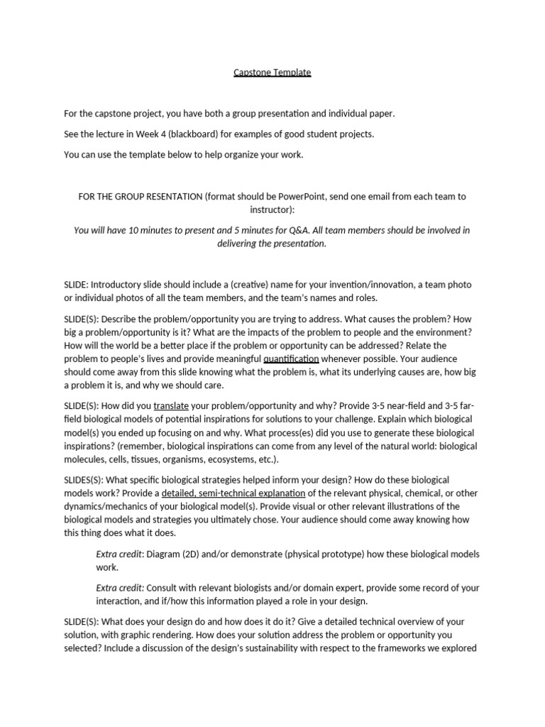 Capstone Project Presentation Guide | PDF | Prototype | Microsoft Power ...