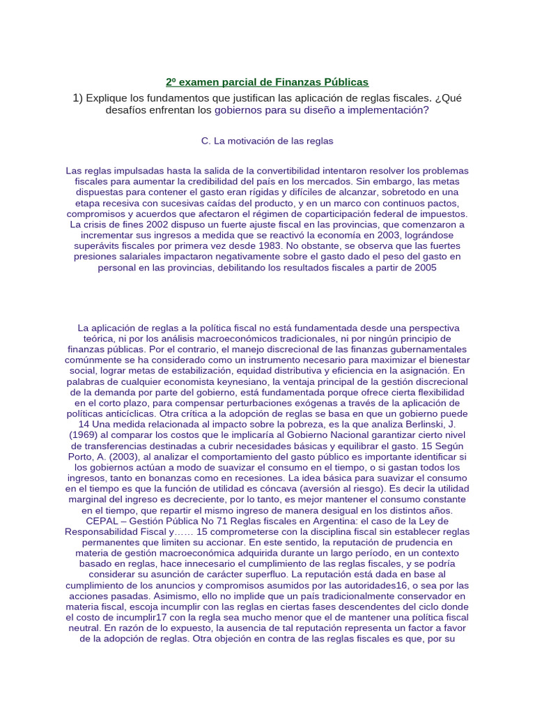 Desafíos de las Reglas Fiscales en Argentina | PDF | La política fiscal ...